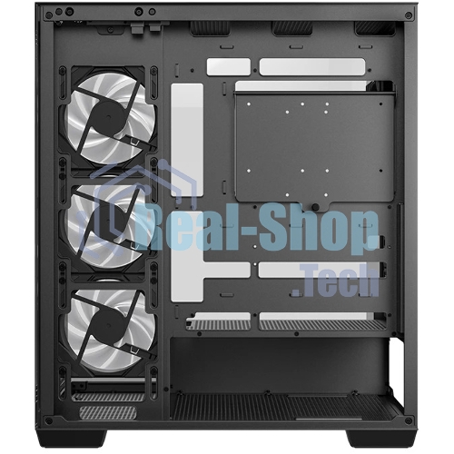Компьютерный корпус Deepcool CG580 4F черный без БП ATX 6x120мм 3x140мм 2xUSB 3.0 audio bott PSU