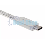 Кабель USB 3.1 Type Cm -- Cm IC 5А 10Gbs длина 1M, Telecom TC420S серебряный