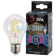 Лампа светодиодная ЭРА F-LED A60-15W-840-E27 Е27/Е27 15Вт филамент груша нейтральный белый свет Лампа светодиодная ЭРА F-LED A60-15W-840-E27 Е27/Е27 15Вт филамент груша нейтральный белый свет