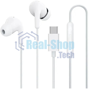 Проводные наушники Xiaomi Type-C Earphones белый, внутриканальные, USB Type-C