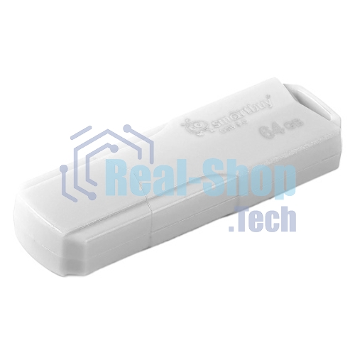 Флешка USB Smartbuy CLUE white (SB64GbCLU-W3), 64Gb, USB 3.0, R/W 70/25, белый