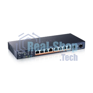 Коммутатор Zyxel XMG1915-10EP-EU0101F (L2+) 8x2.5 Гбит/с 2SFP+ 8PoE++ 130W управляемый