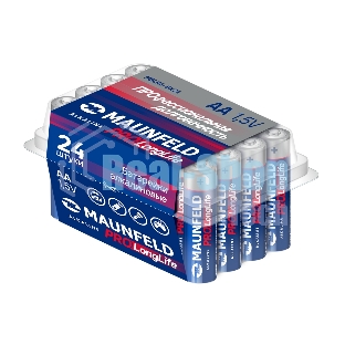 Батарейки Maunfeld PRO Long Life Alkaline AA (LR6) MBLR6-BX24, бокс 24 шт., 1.5 В