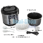 Мультиварка JVC JK-MC500 5 л, 860 Вт, серебристый с черным