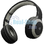Беспроводные/проводные наушники Digma BT-15 черный/серый, накладные, Bluetooth + проводной, складная конструкция, до 10 ч