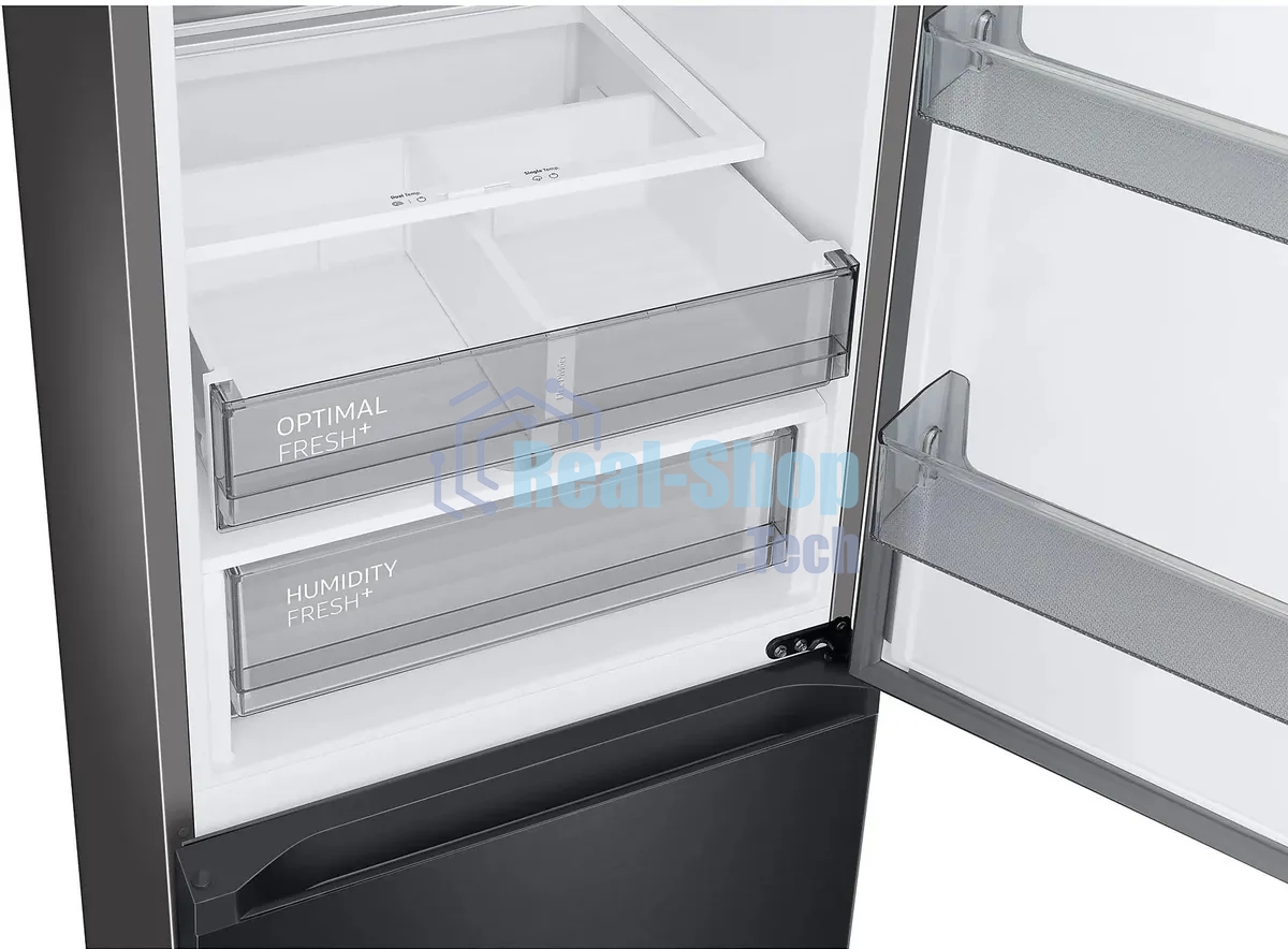 Холодильник Samsung RB34C7B5EB1/EF черный мат. двухкамерный 230/114л морозилка снизу, No Frost