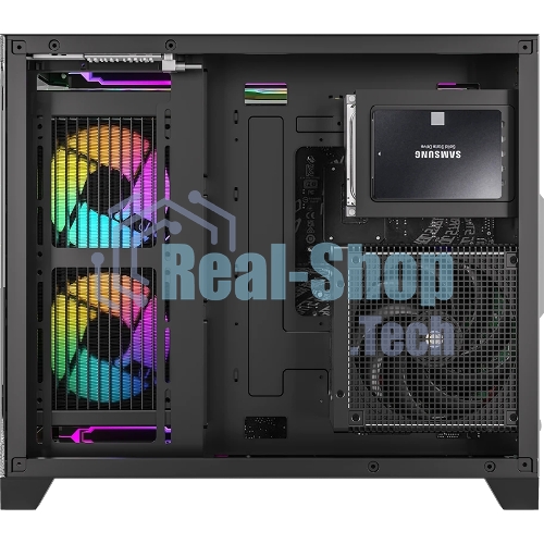 Компьютерный корпус AeroCool/Formula Crystal Z6M Floe черный без БП mATX 4x120мм 2xUSB3.0 audio bott PSU