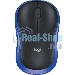 Мышь беспроводная Logitech M185 синий, 1000 dpi, радиоканал, USB, кнопки - 3