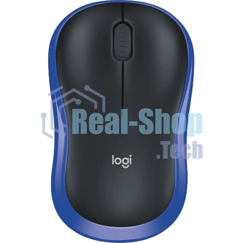 Мышь беспроводная Logitech M185 синий, 1000 dpi, радиоканал, USB, кнопки - 3
