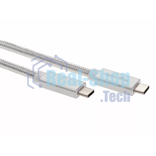 Кабель USB 3.1 Type Cm -- Cm IC 5А 10Gbs длина 1M, Telecom TC420S серебряный