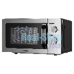Микроволновая печь Pioneer MW212M серебристый/черный, 20 л, 700 Вт, переключатели - поворотный механизм