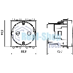 Розетка DKC Avanti 4404002 1-м 2 модуля, 