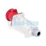 Розетка стационарная наружная EKF 135 ps-135-63-380 63А 380В 3P+РЕ+N IP67