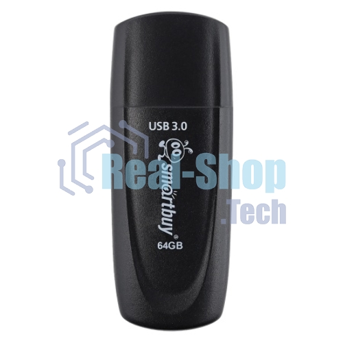 Флешка USB SmartBuy Scout black (SB064Gb3SCK), 64Gb, USB 3.0/3.1, R/W 100/40, черный