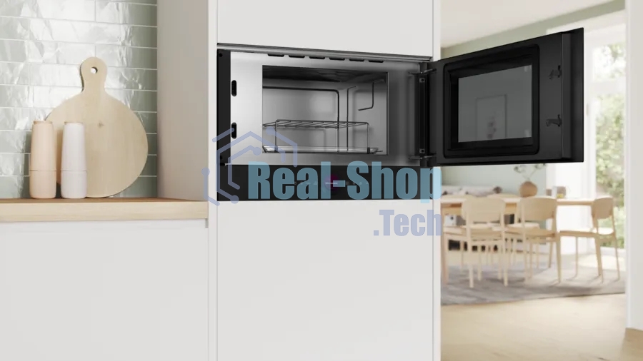 Встраиваемая микроволновая печь Bosch BER7321B1 черный, 21 л, 900 Вт, переключатели - сенсор, поворотный механизм