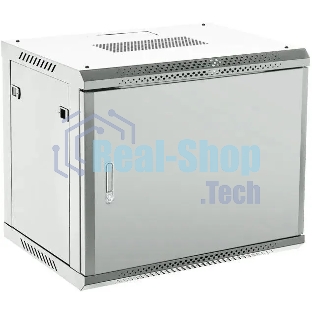Шкаф коммутационный Rexant настенный 9U 450x600 мм пер. дв. металл серый