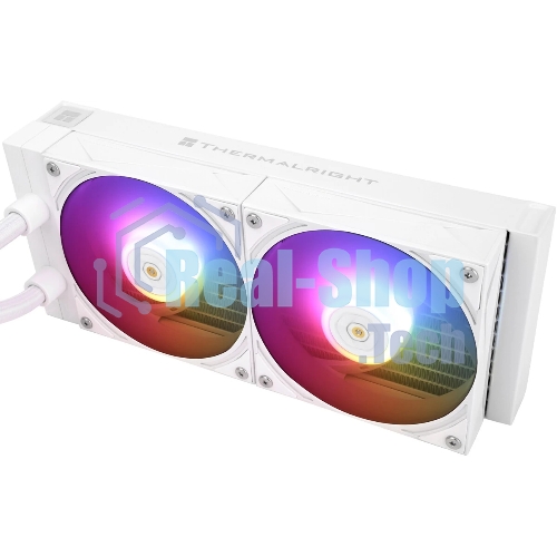 Водяное охлаждение для процессора Thermalright Grand Vision 240 (240mm, LED, White, ARGB/Fans: 2x120mm, 80.45CFM, 29.4dBA, 2150RPM/Pump height 72.5mm, 6400RPM, Rad thickness 27mm/S: 1700, 1200, 1851, 115X, 2011, 2066, AM5, AM4)
