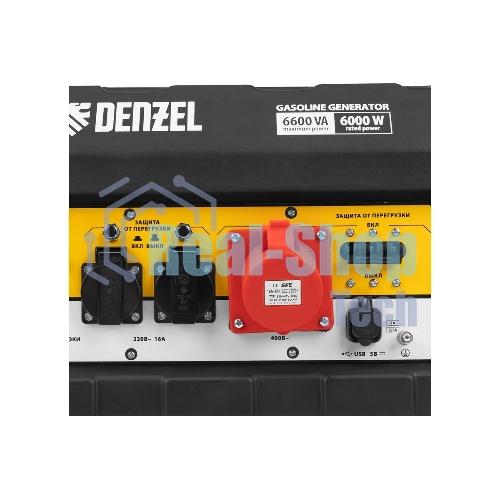Электрогенератор бензиновый Denzel PS 80 E-3, 6.5 кВт, 85 дБ, 87 кг