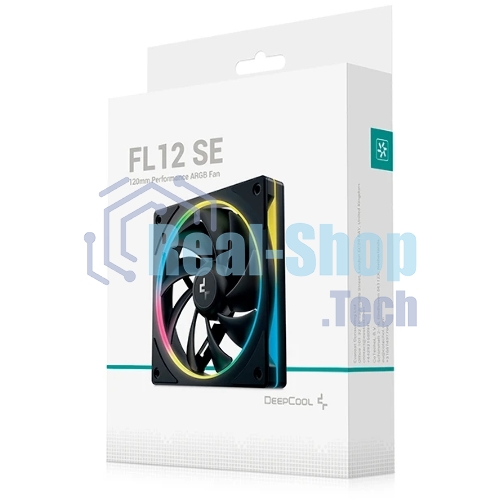 Вентилятор для корпуса Deepcool FL12 SE ARGb 120х120x25 черный 4-pin 28.67дБ (упак.:1шт) (R-FL12SE-BKAPN1-G) Ret