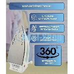 Утюг Homestar HS-4001 бело-зеленый (2000 Вт, пар, тефлоновая подошва)