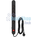 Сетевой фильтр Ippon NF-EU-3-10 3 м, 6 розеток, черный, коробка
