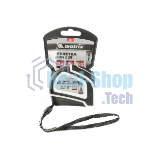 Рулетка Matrix Autostop, 3 м х 16 мм двухкомпонентный корпус