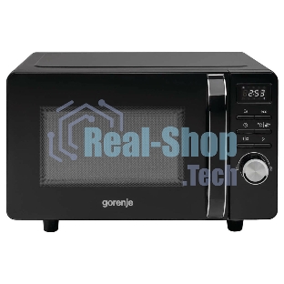 Микроволновая печь Gorenje MO20S4BC черный, 20 л, 700 Вт, переключатели - кнопки, поворотный механизм
