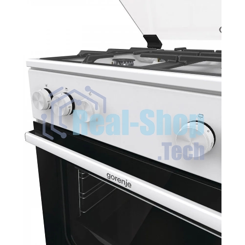 Плита газовая Gorenje GG6A11WF белый, конфорок 4 газовых, духовка 72 л, 60 см x 85 см x 60 см