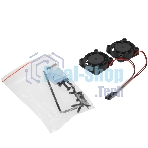 Корпус Qumo Aluminum case with double black fans, Raspberry Pi 4, silver(RS009)