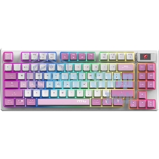 Клавиатура MSI Forge GK600 гибридная, Bluetooth, радиоканал, белый