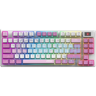 Клавиатура MSI Forge GK600 гибридная, Bluetooth, радиоканал, белый