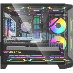 Компьютерный корпус AeroCool/Formula Crystal Z6M Floe черный без БП mATX 4x120мм 2xUSB3.0 audio bott PSU