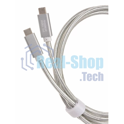 Кабель USB 3.1 Type Cm -- Cm IC 5А 10Gbs длина 1M, Telecom TC420S серебряный