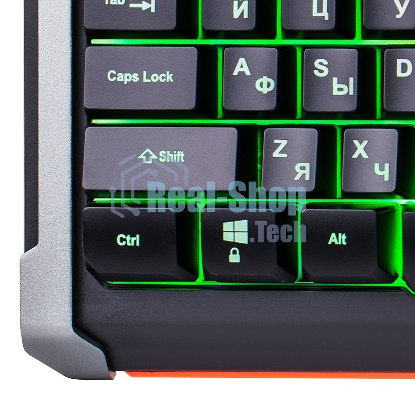 Клавиатура Oklick 717G Black Death проводная, USB Type-A, чёрный/серый