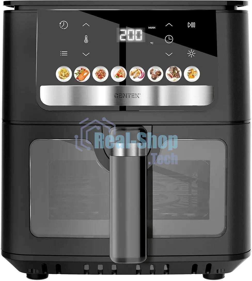 Аэрогриль Centek CT-3104 черный, 1900 Вт, 9 л, сенсор, 8 программ