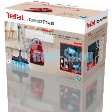 Пылесос Tefal TW3953EA красный/серебристый, 750 Вт, уборка сухая, пылесборник мешок 3 л
