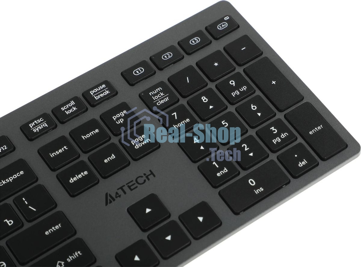 Клавиатура беспроводная A4Tech Fstyler FBX50C, USB, Bluetooth/Радиоканал, серый
