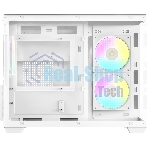 Корпус Ocypus Gamma C54 WH ARGB, Mini-Tower, белый, 3 x 120 мм