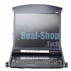 KVM консоль с переключателем ATEN 1L/1R 16p C5 D.Rail LCD KVM over IP SW