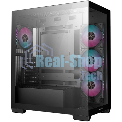 Компьютерный корпус Deepcool CG580 4F черный без БП ATX 6x120мм 3x140мм 2xUSB 3.0 audio bott PSU