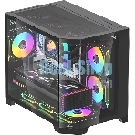 Компьютерный корпус AeroCool/Formula Crystal Z6M Floe черный без БП mATX 4x120мм 2xUSB3.0 audio bott PSU