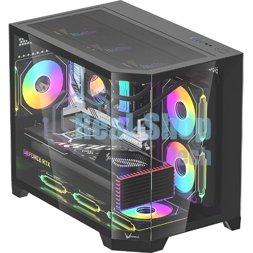 Компьютерный корпус AeroCool/Formula Crystal Z6M Floe черный без БП mATX 4x120мм 2xUSB3.0 audio bott PSU
