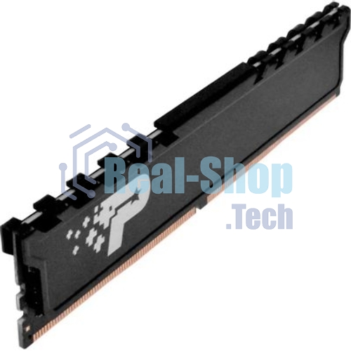 Оперативная память Patriot Signature Premium, DDR4, 32GB (1x32GB), 3200 MHz, CL22, с радиатором, чёрный