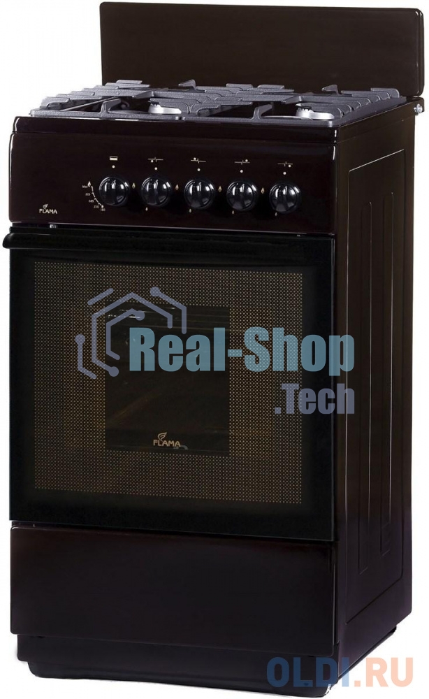 Плита Комбинированная De Luxe 606040.00гэ-003(кр) ЧР черный (стеклянная крышка) реш.чугун