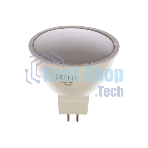 Лампа светодиодная SAFFIT SBMR1607 (55028) 7Вт 230В GU5.3 белый