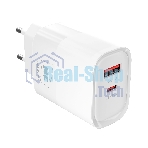 Сетевое зарядное устройство MORE CHOICE NC82a 1USB+1Type-C 3.0A PD 35W+QC3.0 для Type-C Type-C, белый