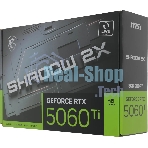 Видеокарта MSI RTX 5060 Ti 8G SHADOW 2X PLUS, NVIDIA RTX 5060 Ti, 8 ГБ GDDR7, 128 бит, PCI-e 5.0, 1xHDMI, 3xDP, 2587 МГц