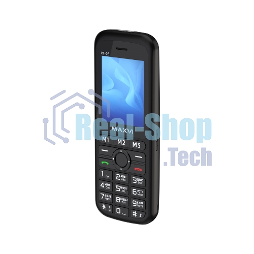 Мобильный телефон Maxvi RT-03 + док-станция, черный