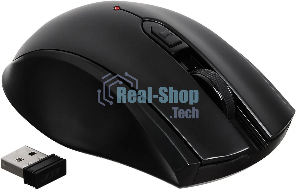 Мышь беспроводная Acer OMR030 черный, 1600 dpi, радиоканал, USB, кнопки - 4