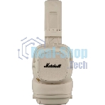 Беспроводные/проводные наушники Marshall Major V бежевый, накладные, Bluetooth + проводной, беспроводная зарядка, до 100 ч